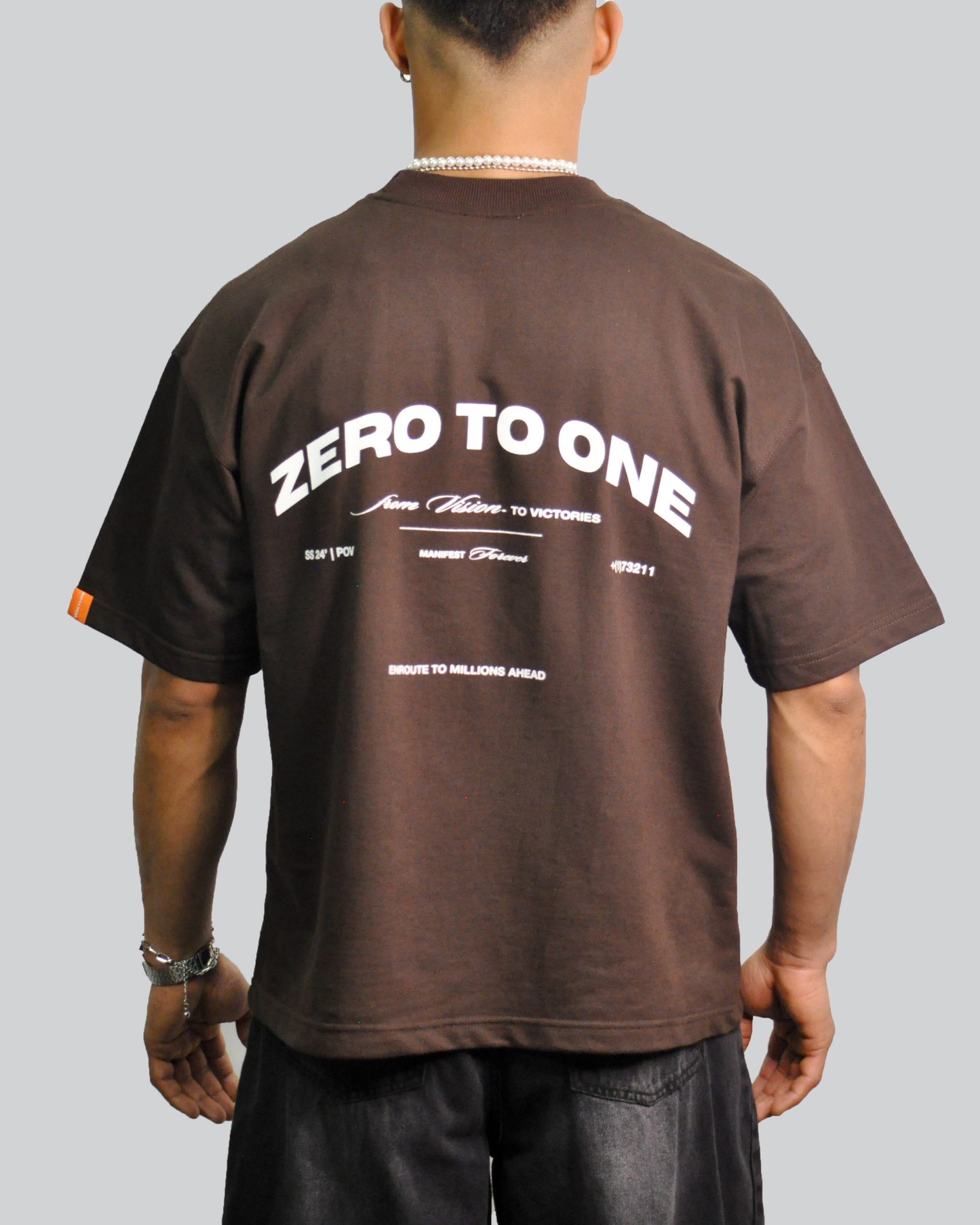 Luxury Graphic T-Shirt - Coffee