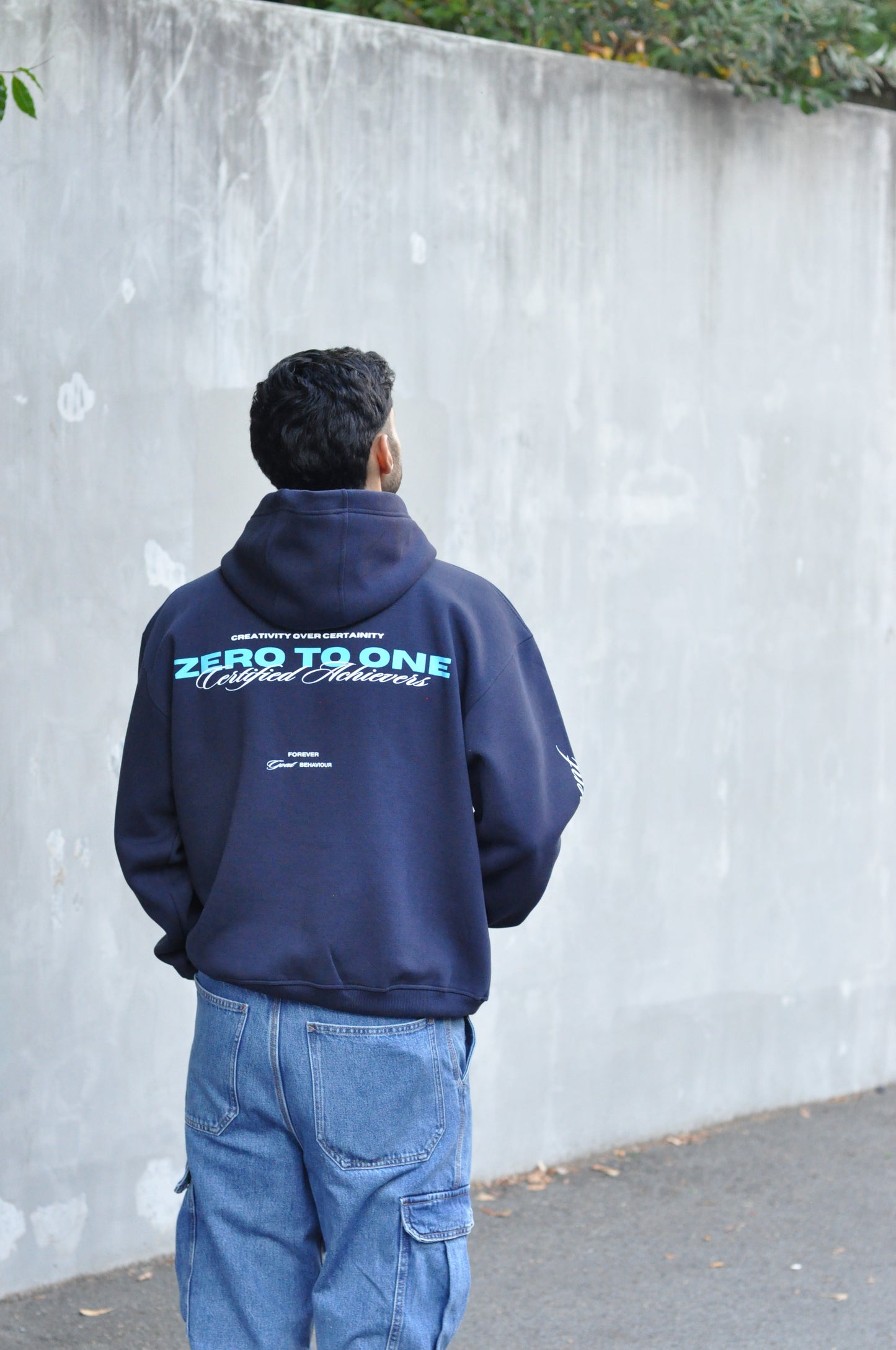 GOAT - Oversized Navy Hoodie