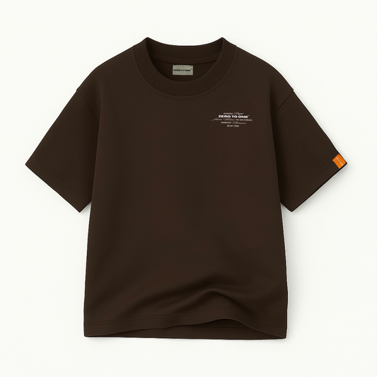 POV Coffee Brown Oversized T-Shirt