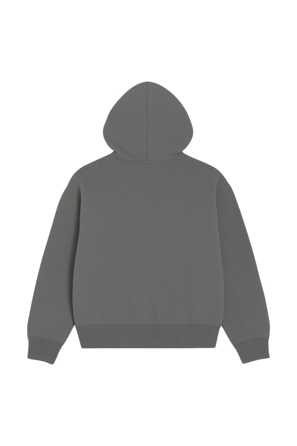 Grey Oversized Zip-Up Hoodie