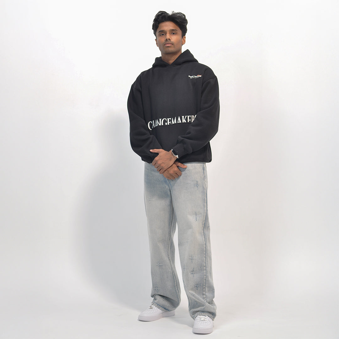 CHANGEMAKERS - Oversized Black Hoodie