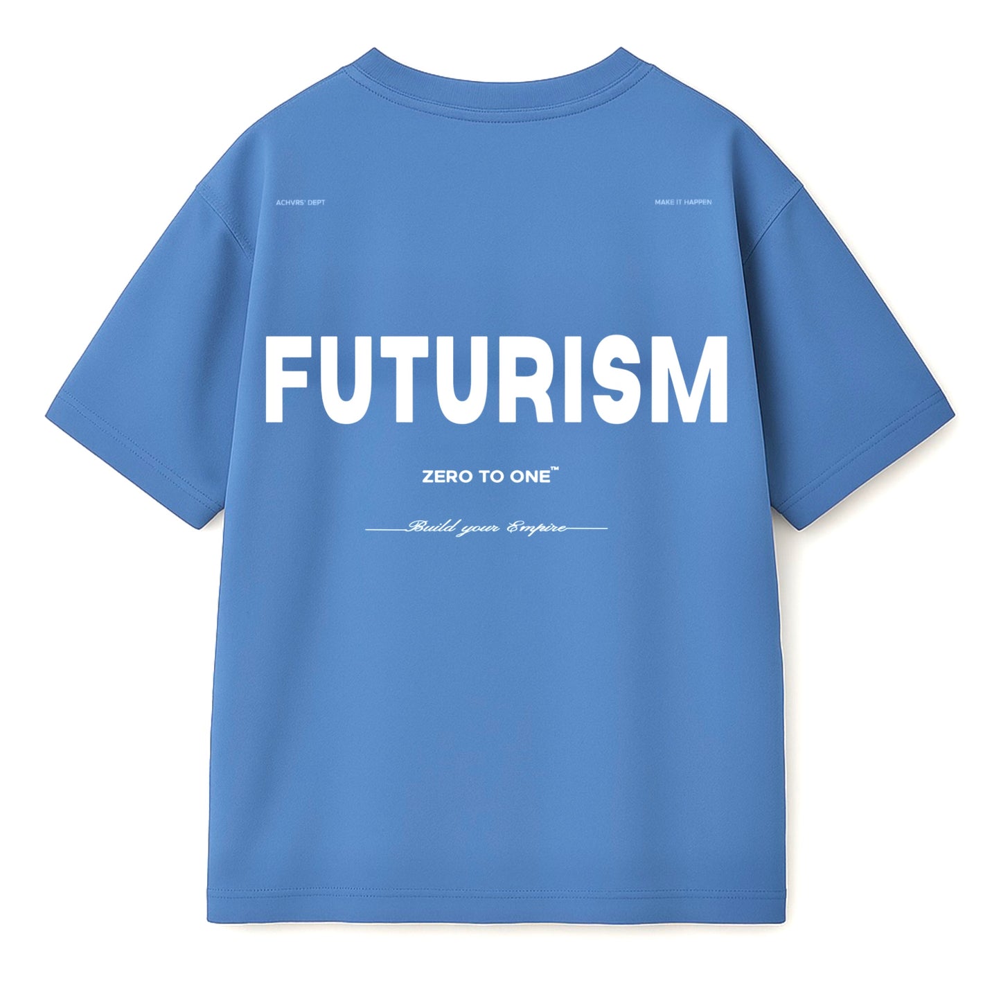 University Blue Futurism Oversized T-Shirt