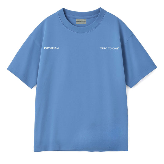 University Blue Futurism Oversized T-Shirt