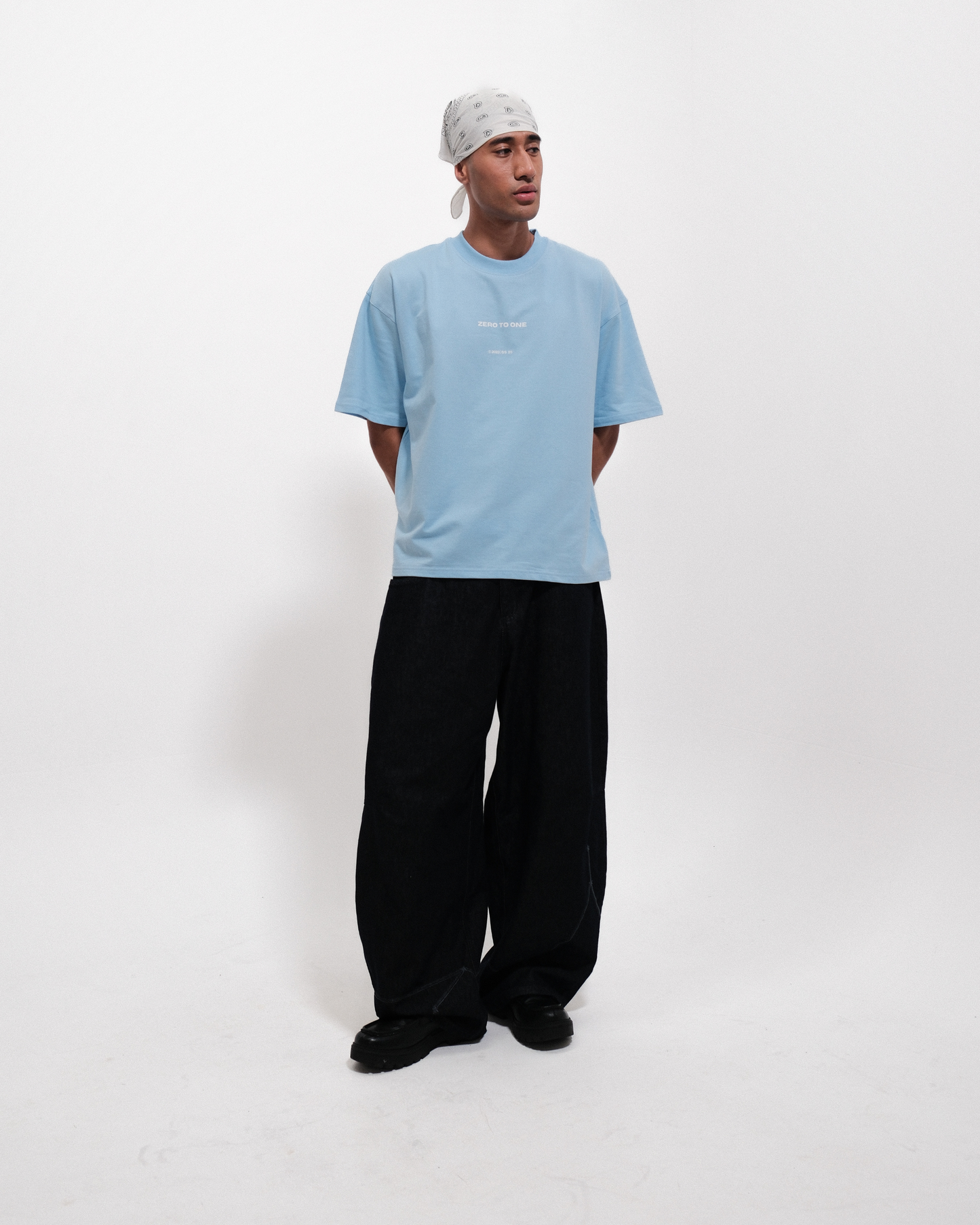 ALL IN — Baby Blue Boxy T-Shirt