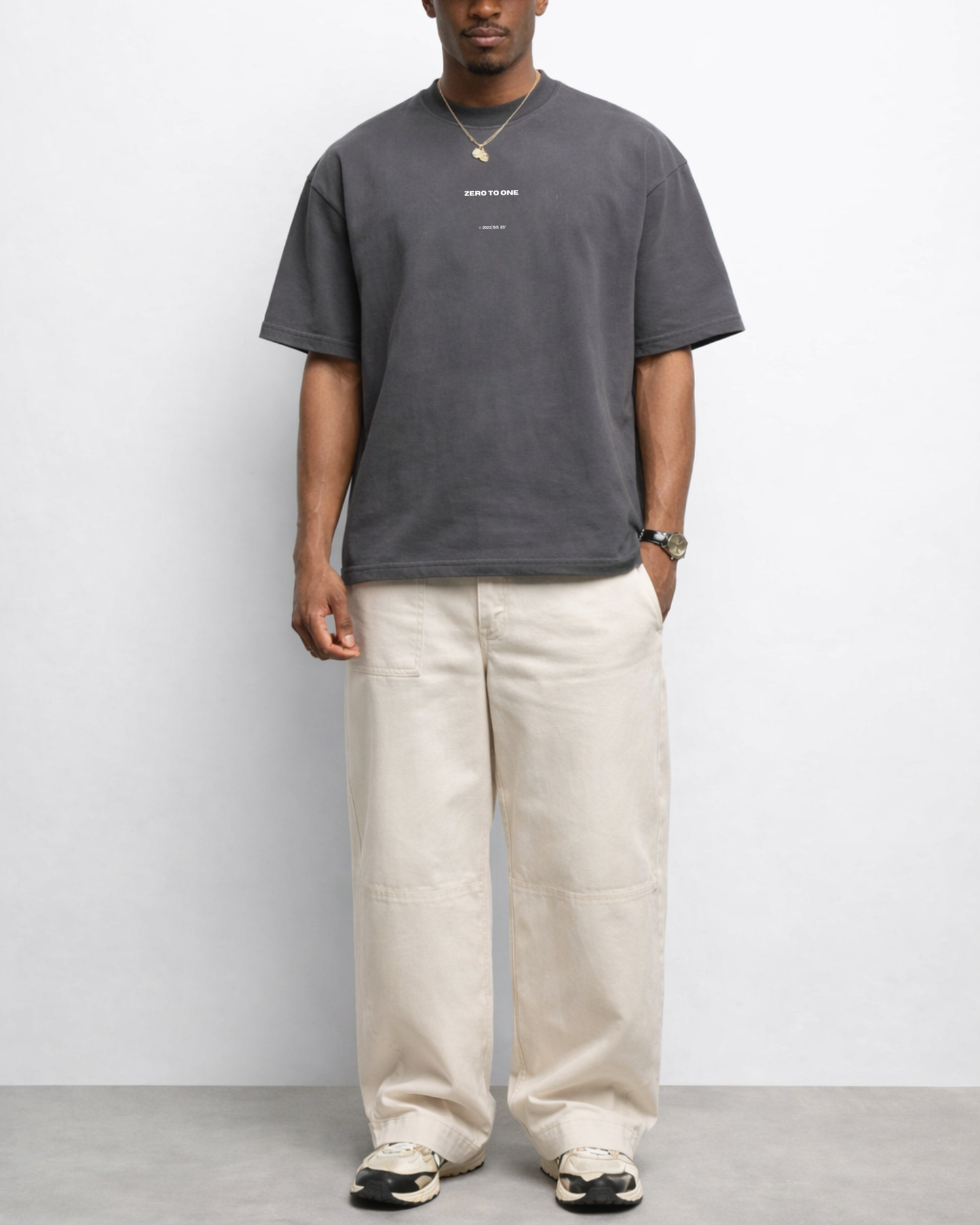 Signature Boxy T-Shirt - Charcoal