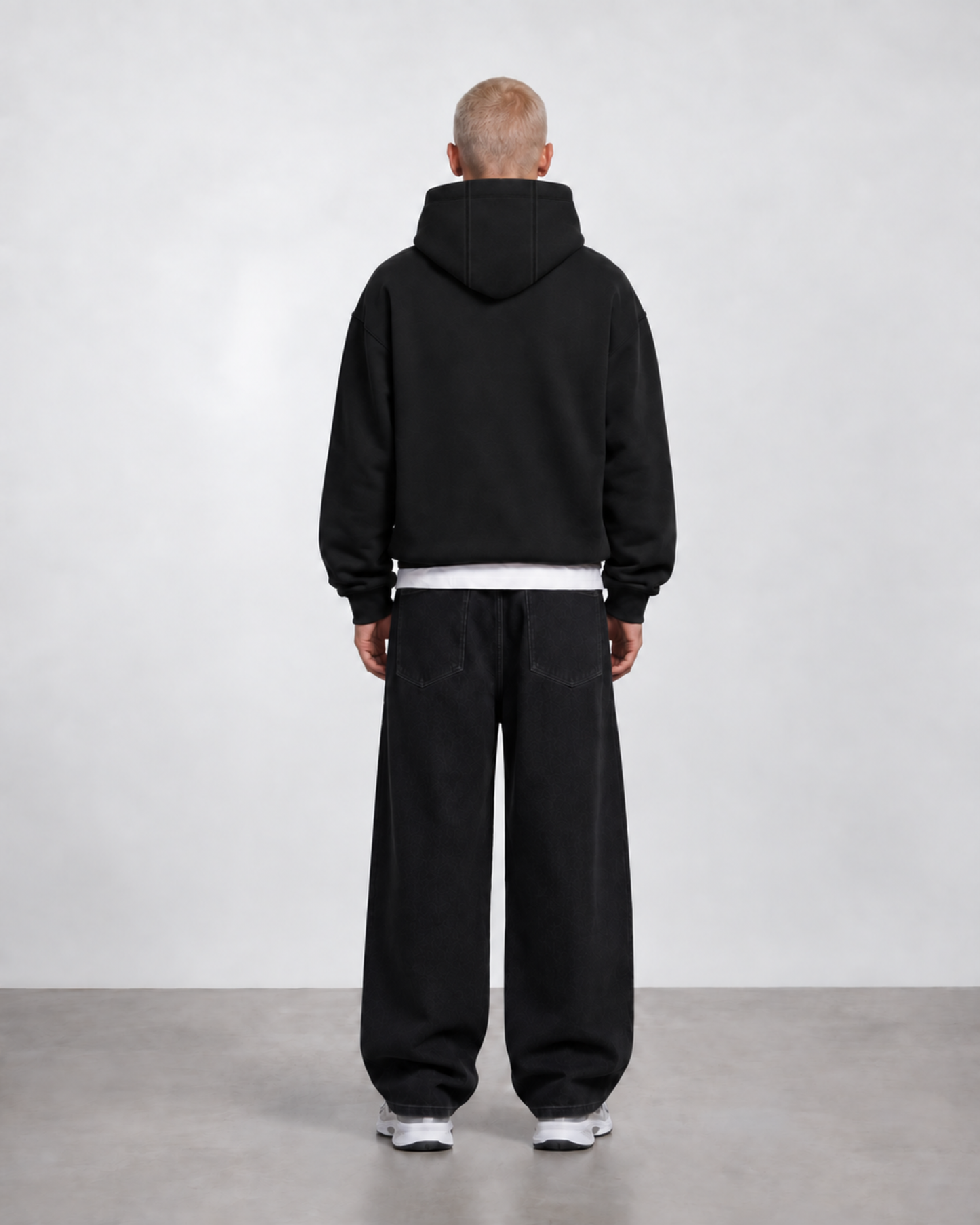 Oversized Blank Hoodie - Black