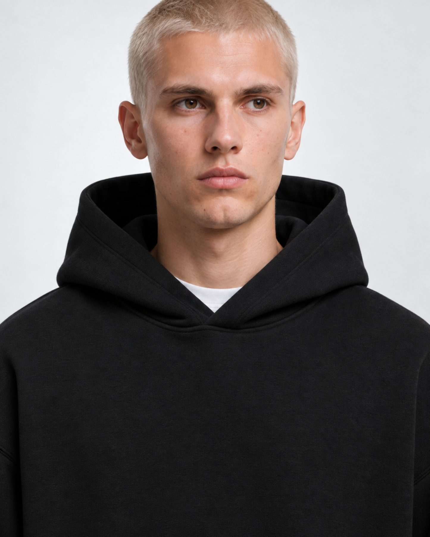 Oversized Blank Hoodie - Black