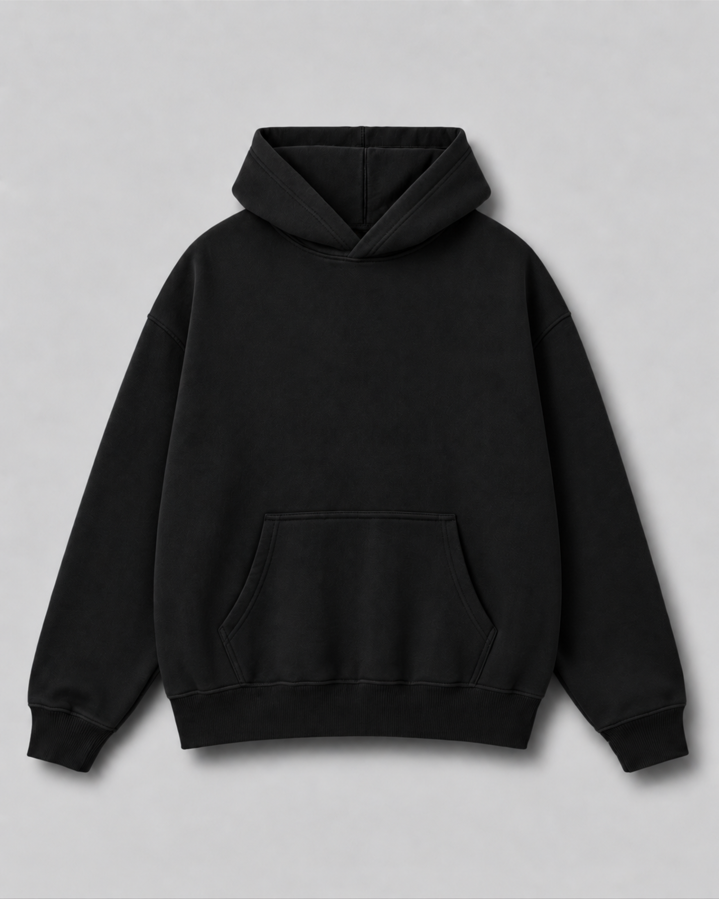 Oversized Blank Hoodie - Black