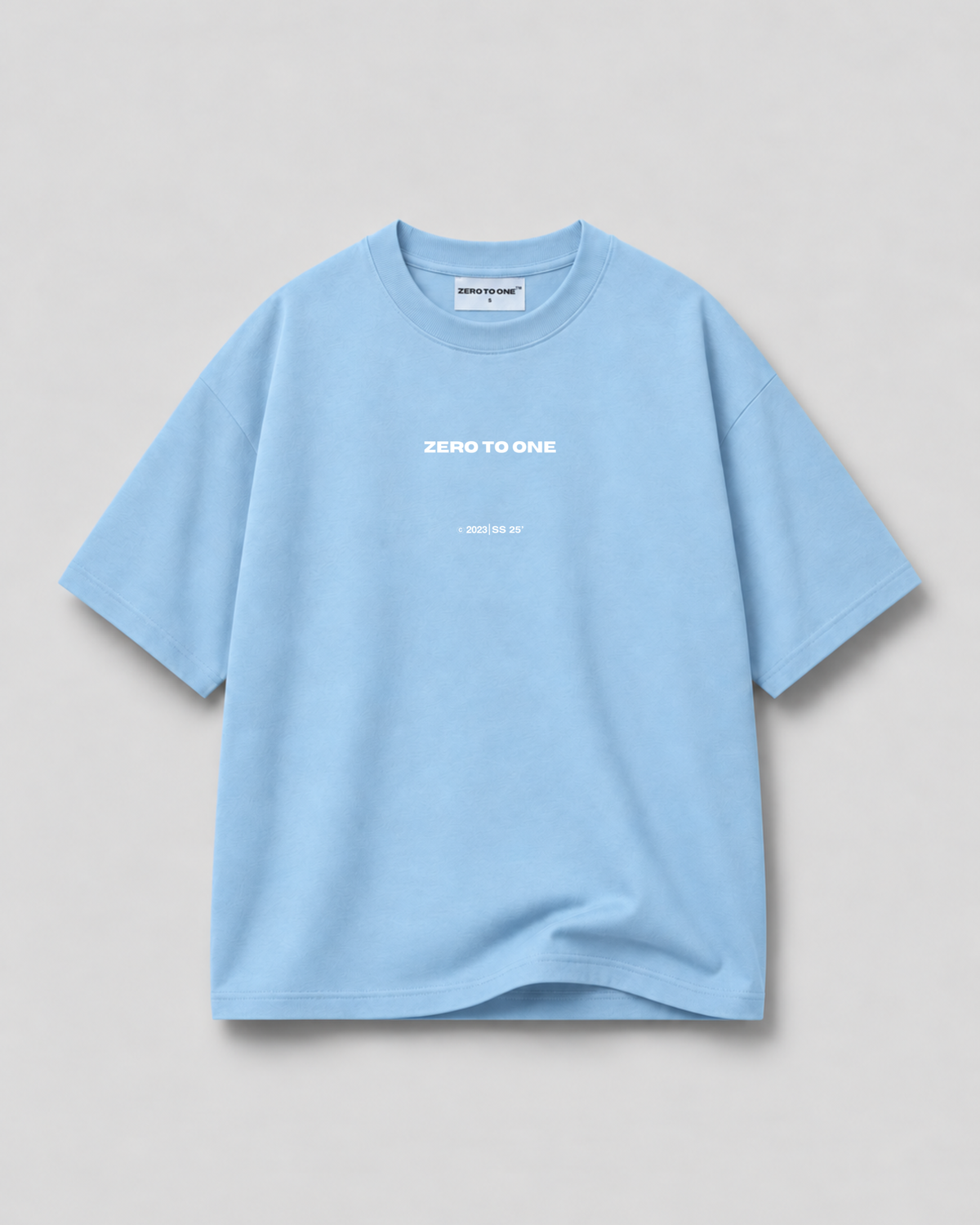 ALL IN — Baby Blue Boxy T-Shirt