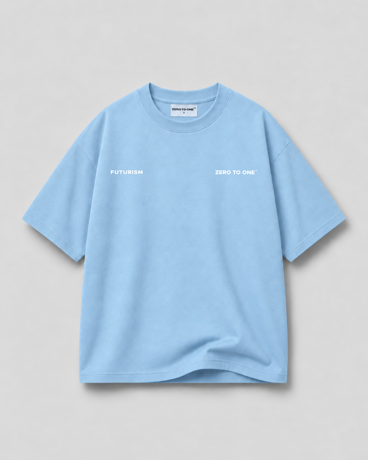 Graphic Boxy T-Shirt - Baby Blue