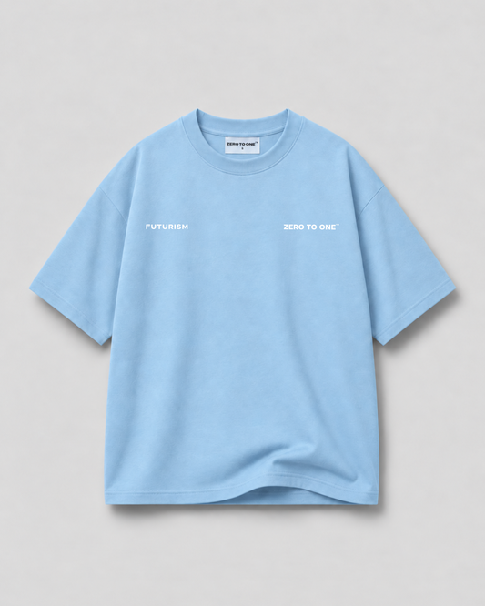 Graphic Boxy T-Shirt - Baby Blue