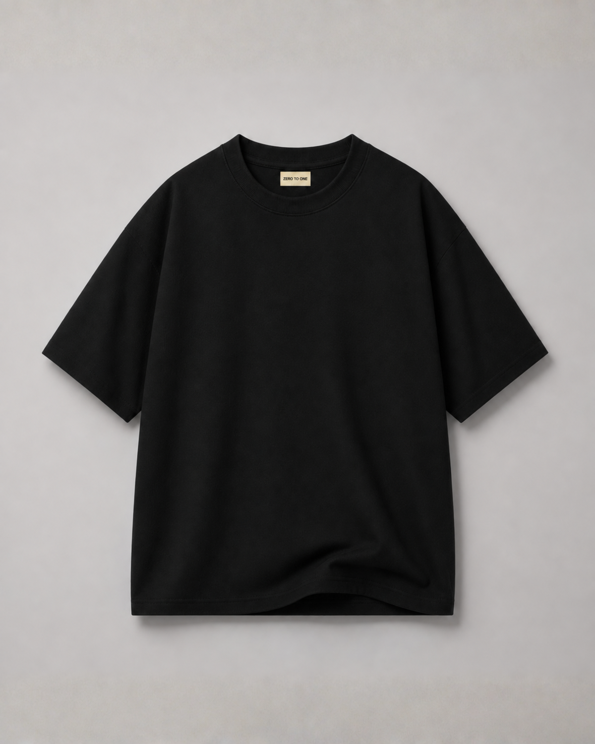 Oversized Blank Tee - Black