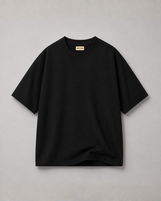 Oversized Blank Tee - Black