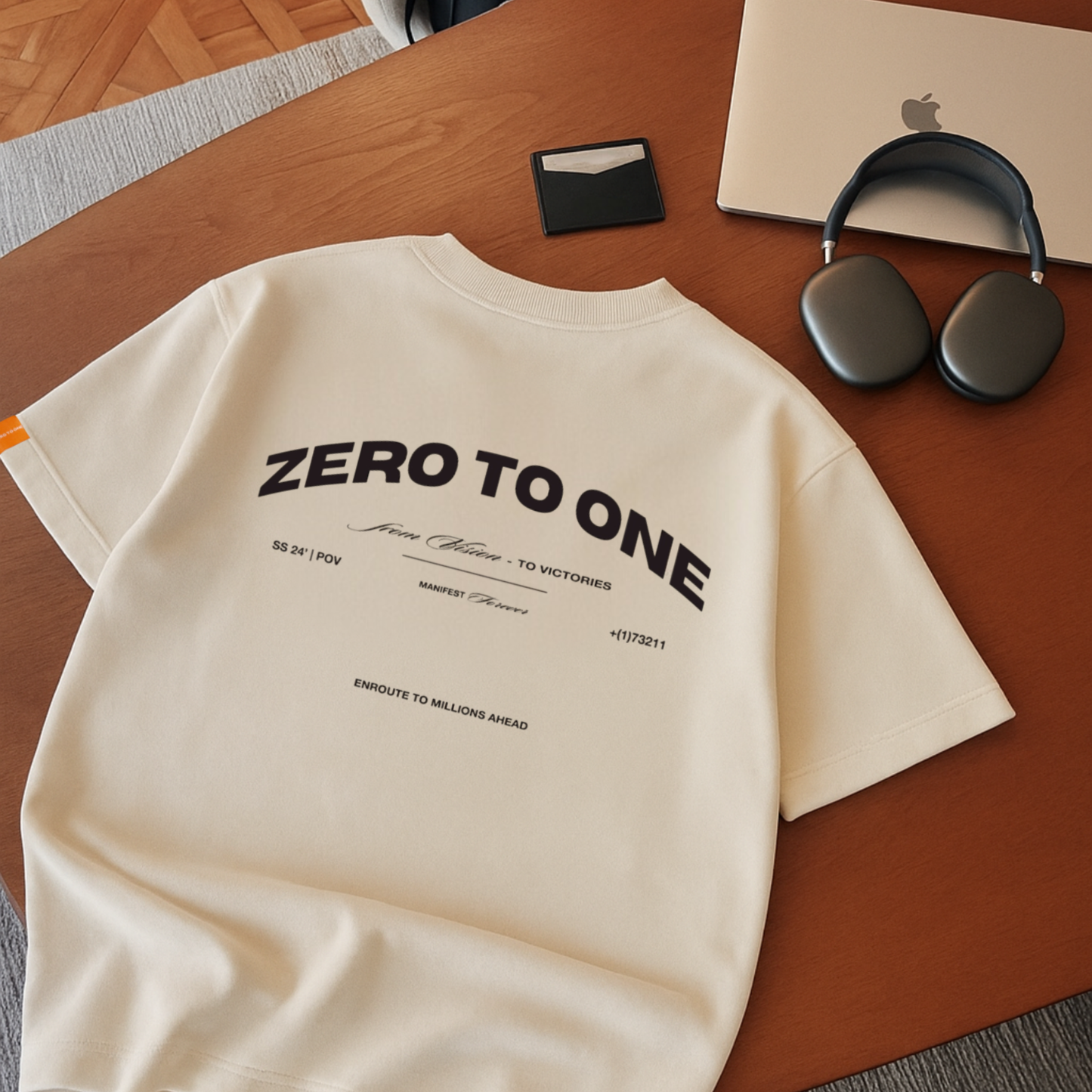 Luxury Graphic T-Shirt - Cream