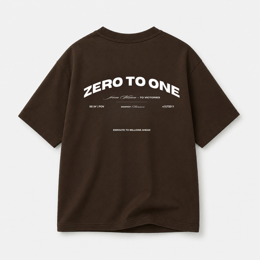 Luxury Graphic T-Shirt - Coffee
