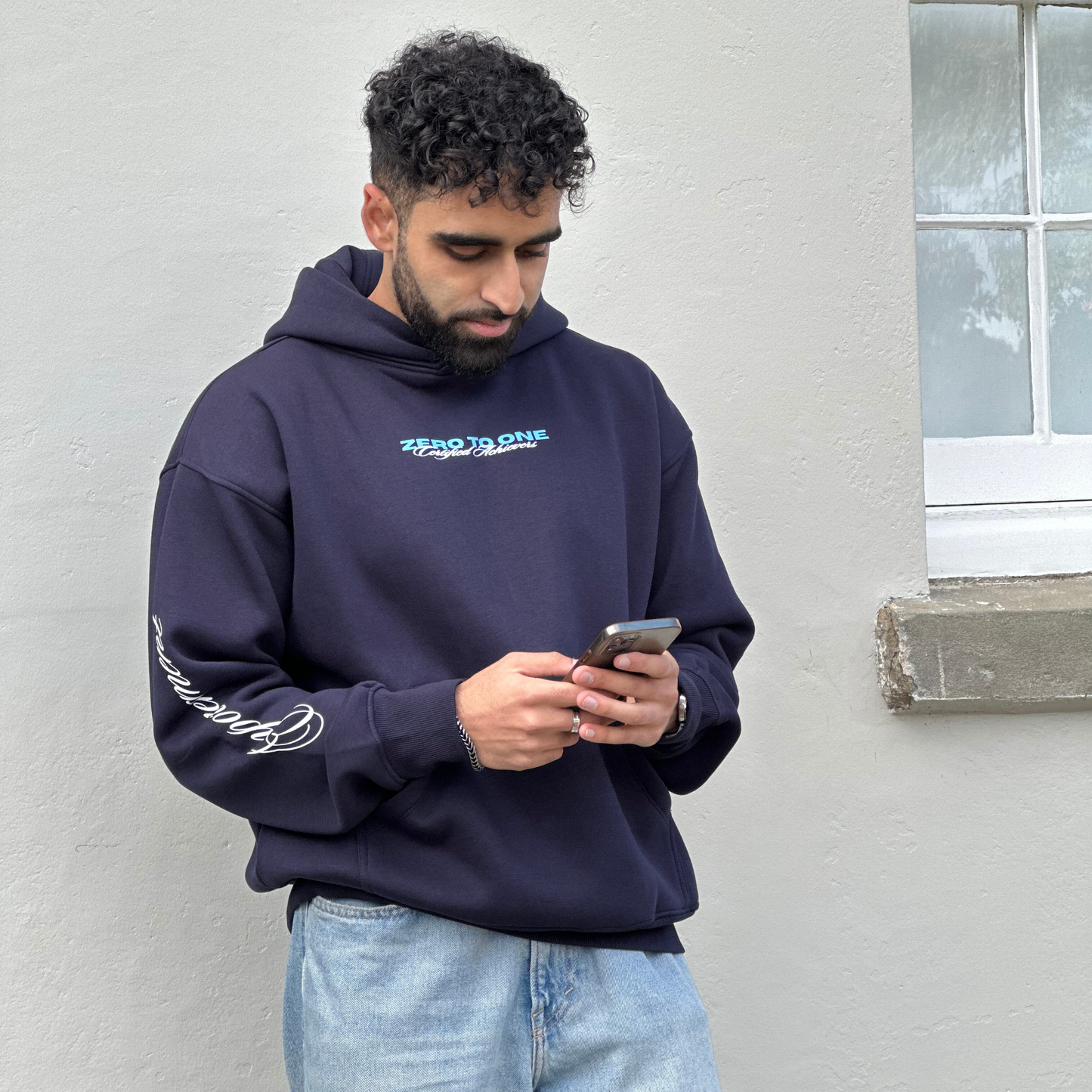 GOAT - Oversized Navy Hoodie