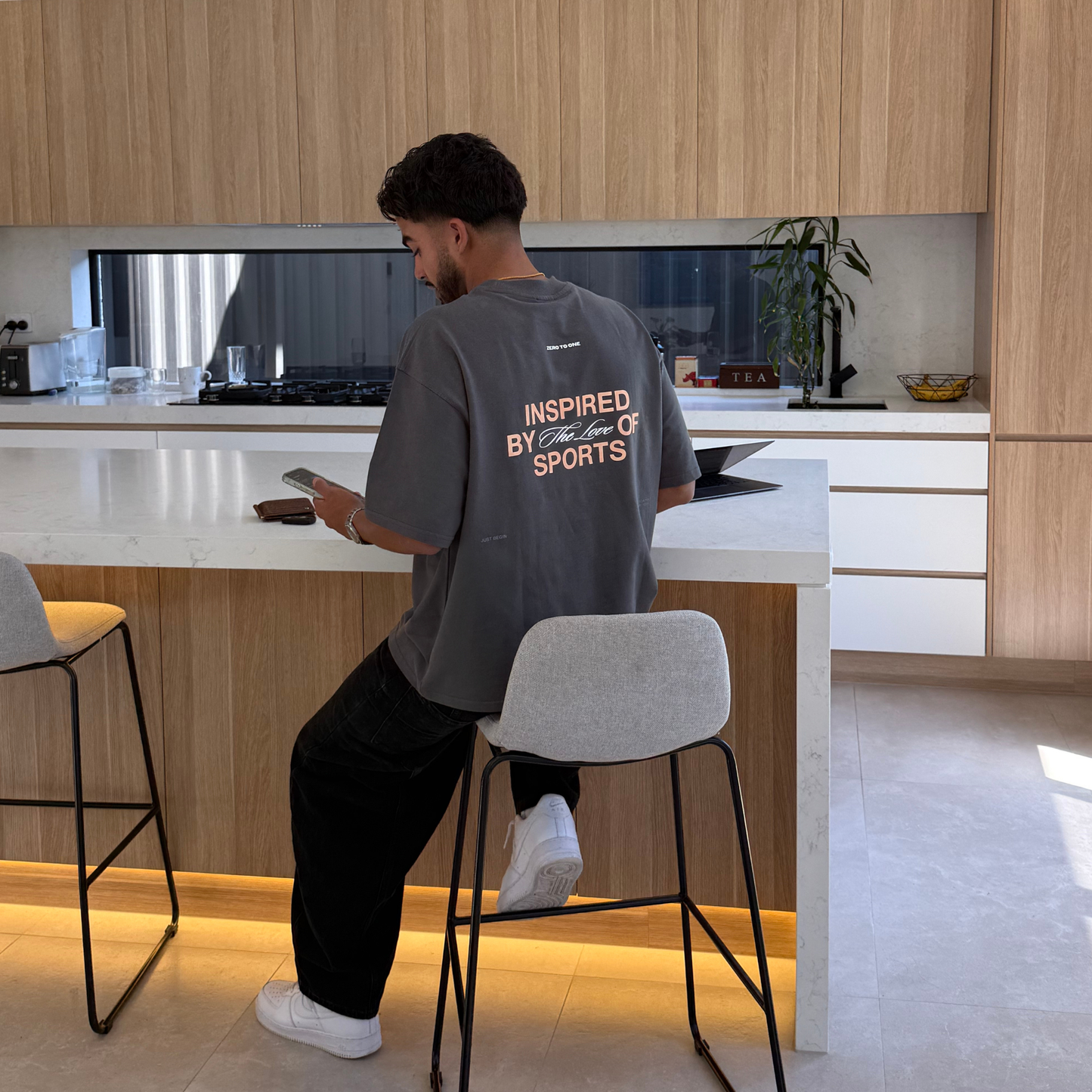 Signature Boxy T-Shirt - Charcoal