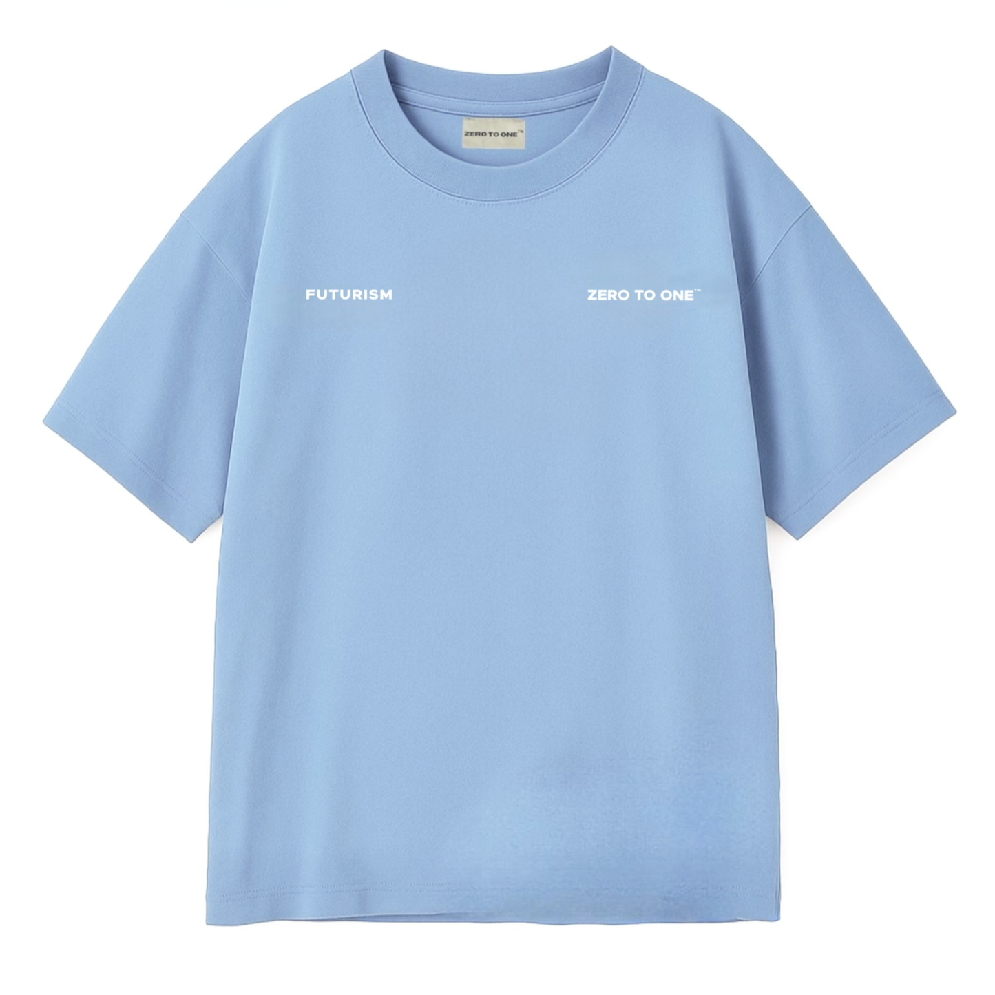 Graphic Boxy T-Shirt - Baby Blue