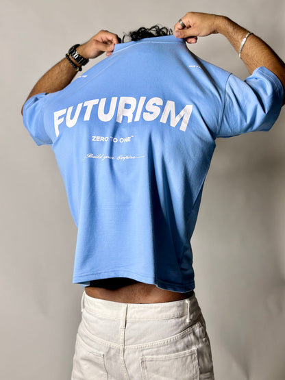 University Blue Futurism T-Shirt - Zero To One Store