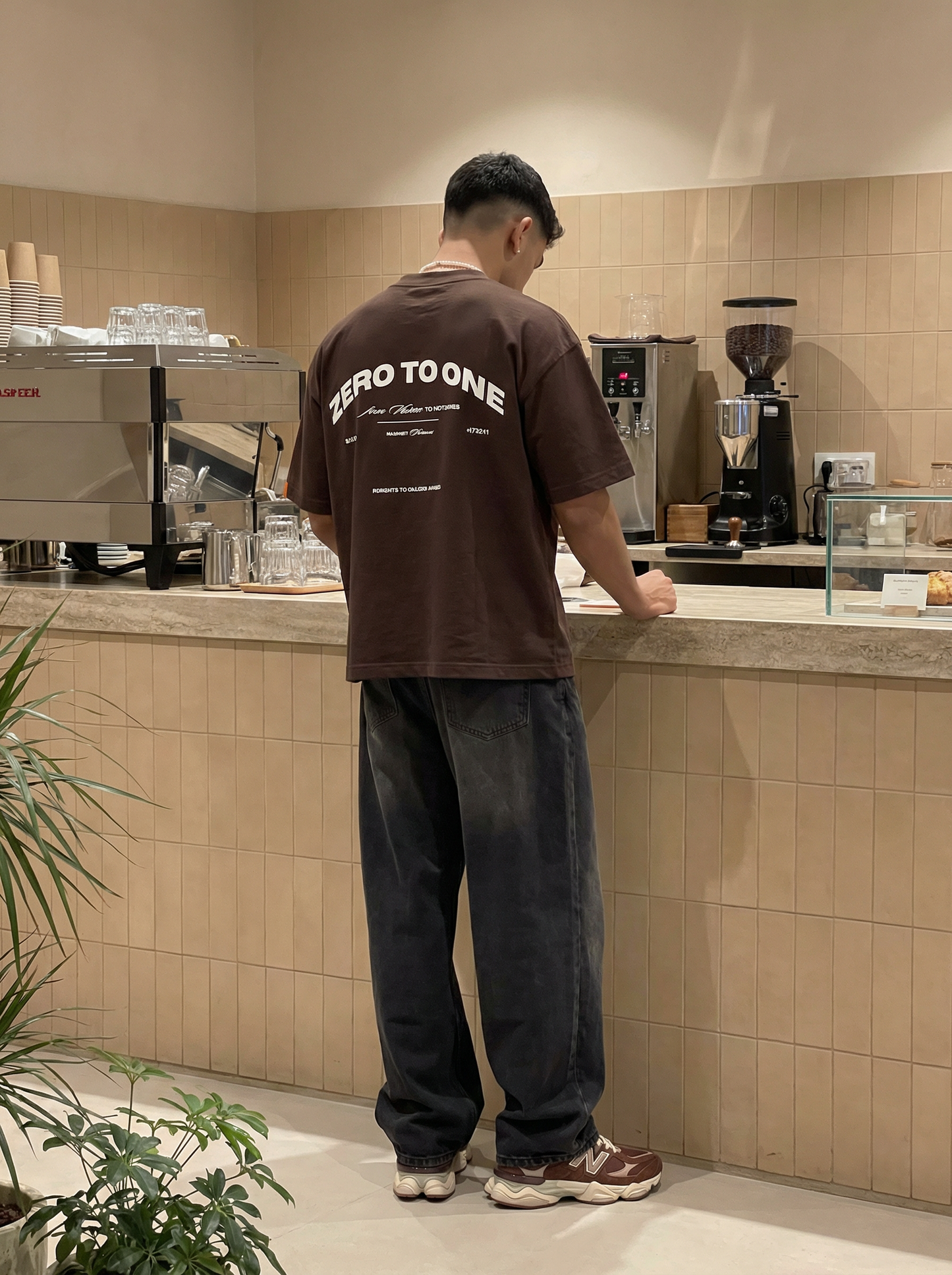 Luxury Graphic T-Shirt - Coffee