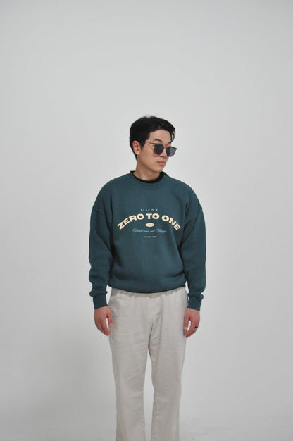 GOAT OVERSIZED TEAL SWEATER - Zero To One Store