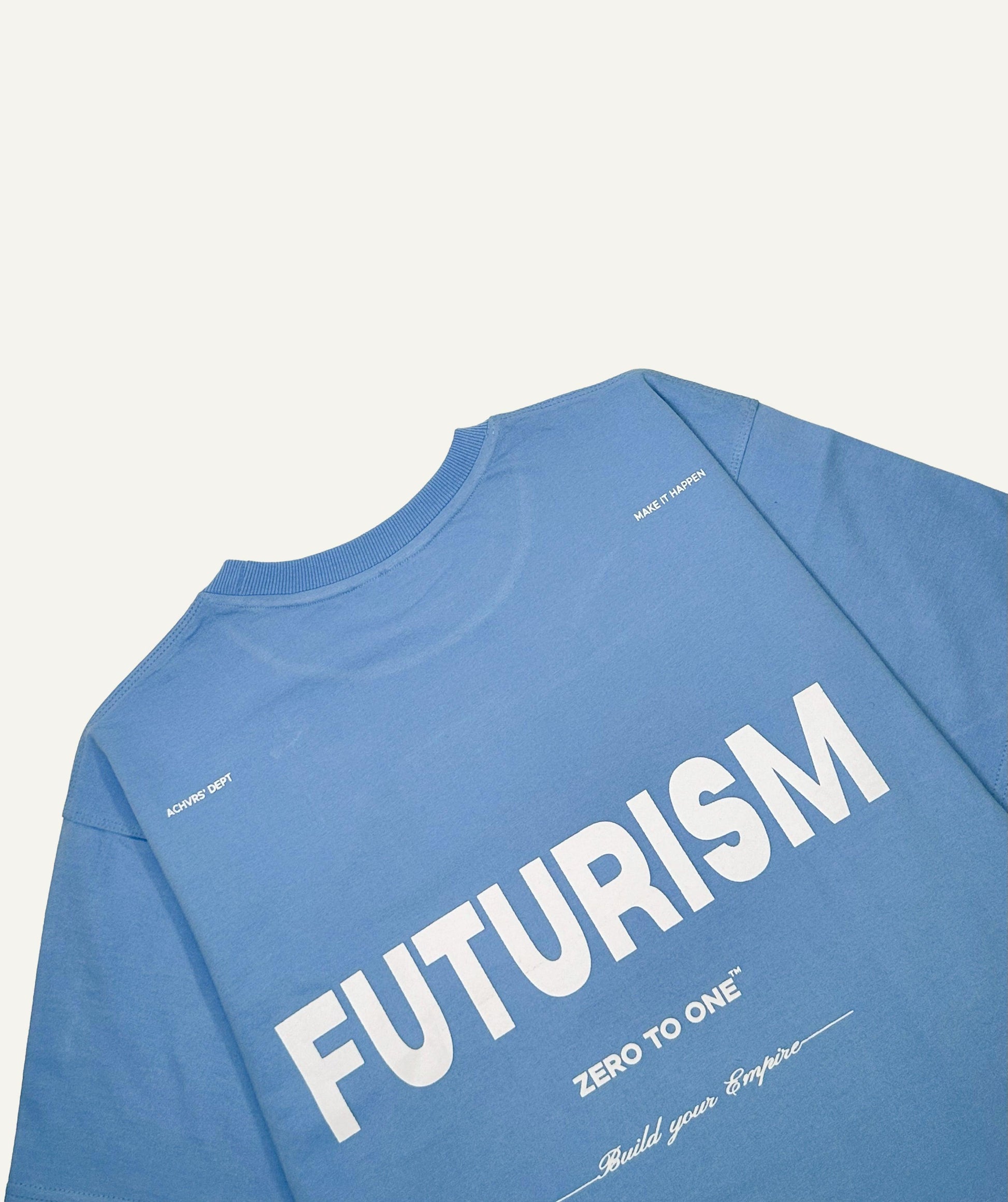 University Blue Futurism T-Shirt - Zero To One Store