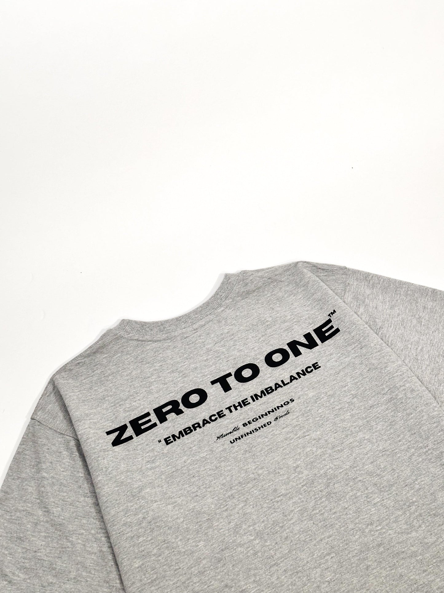 Signature Stone Grey T-Shirt - Zero To One Store