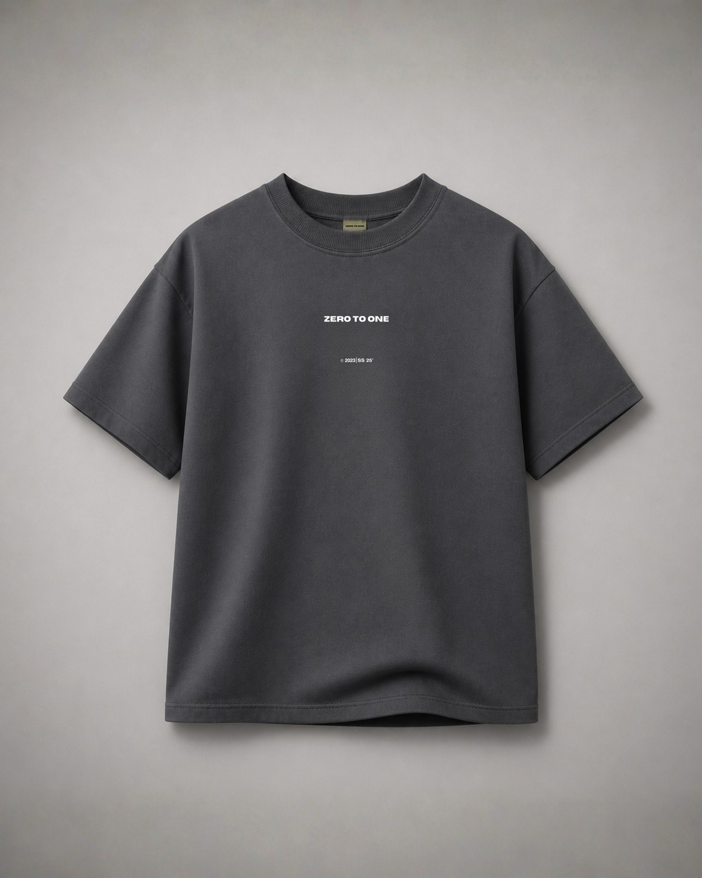 Signature Boxy T-Shirt - Charcoal