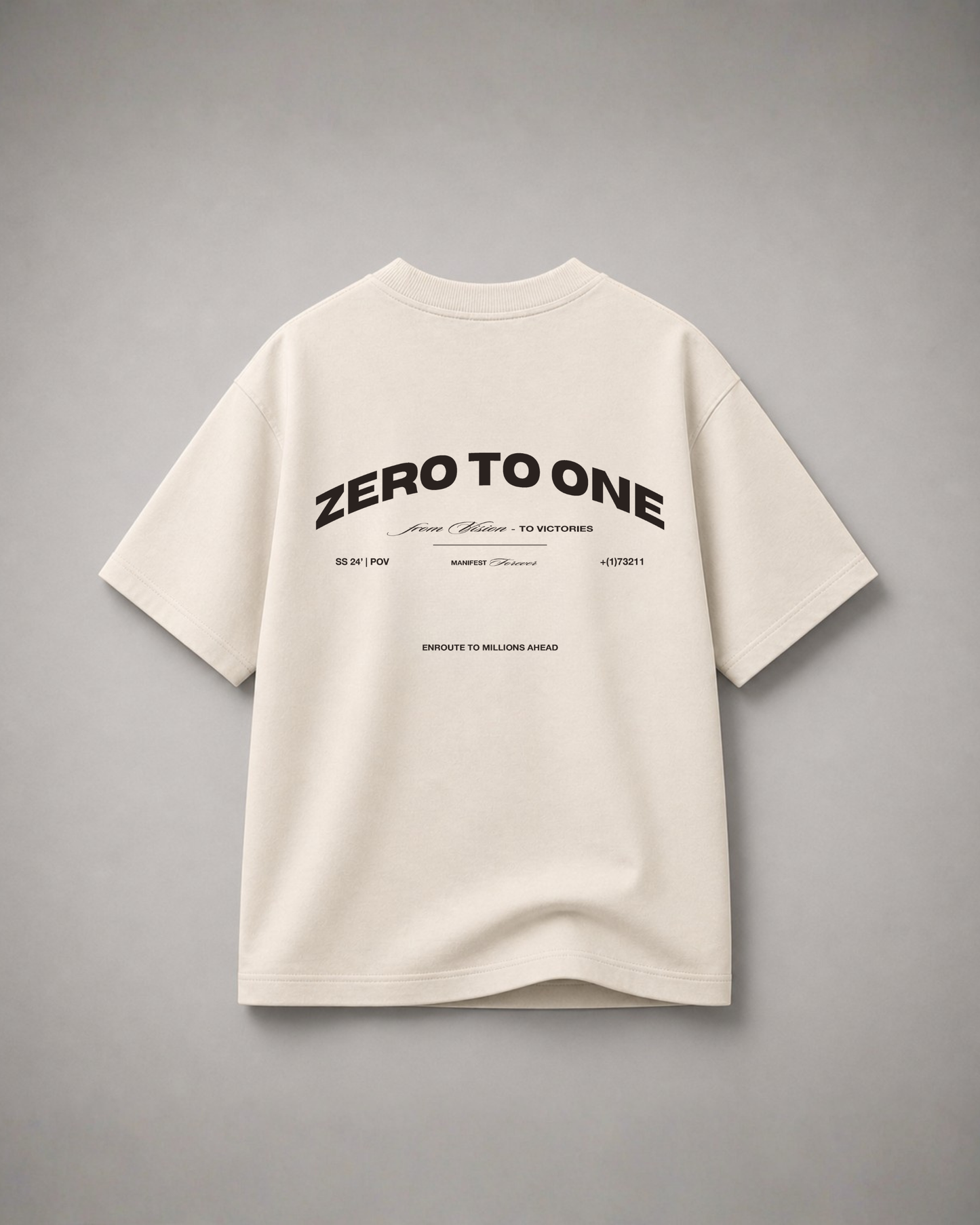 Luxury Graphic T-Shirt - Cream