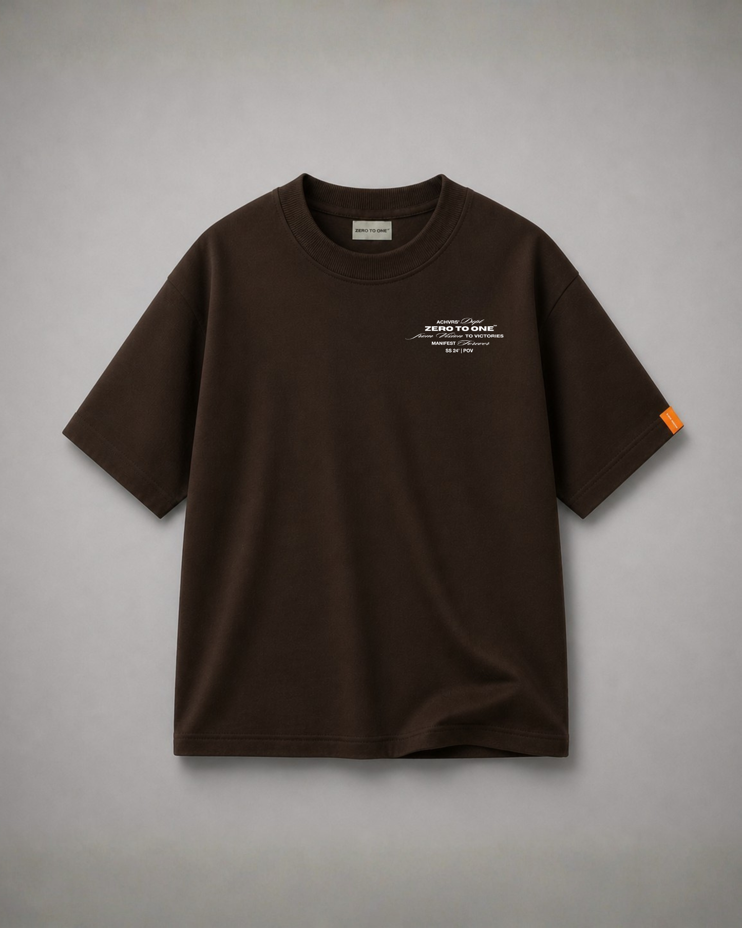 Luxury Graphic T-Shirt - Coffee