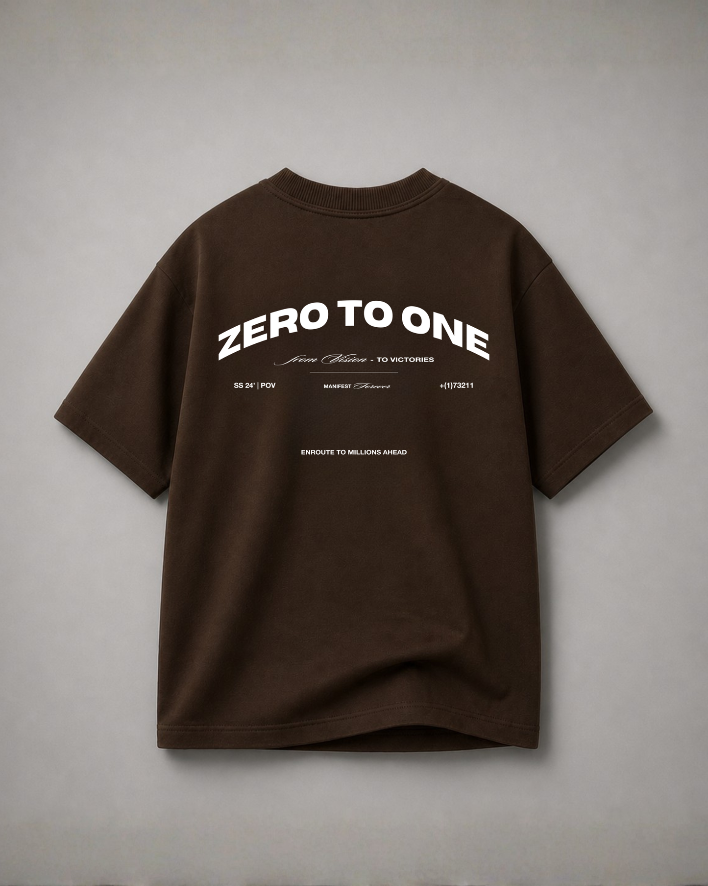 Luxury Graphic T-Shirt - Coffee