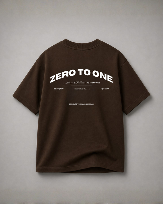 Luxury Graphic T-Shirt - Coffee