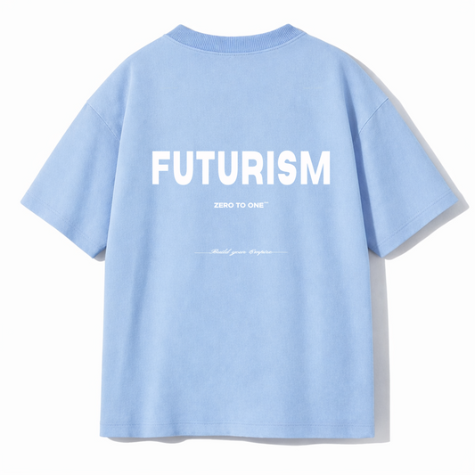 Baby Blue Futurism Boxy T-Shirt