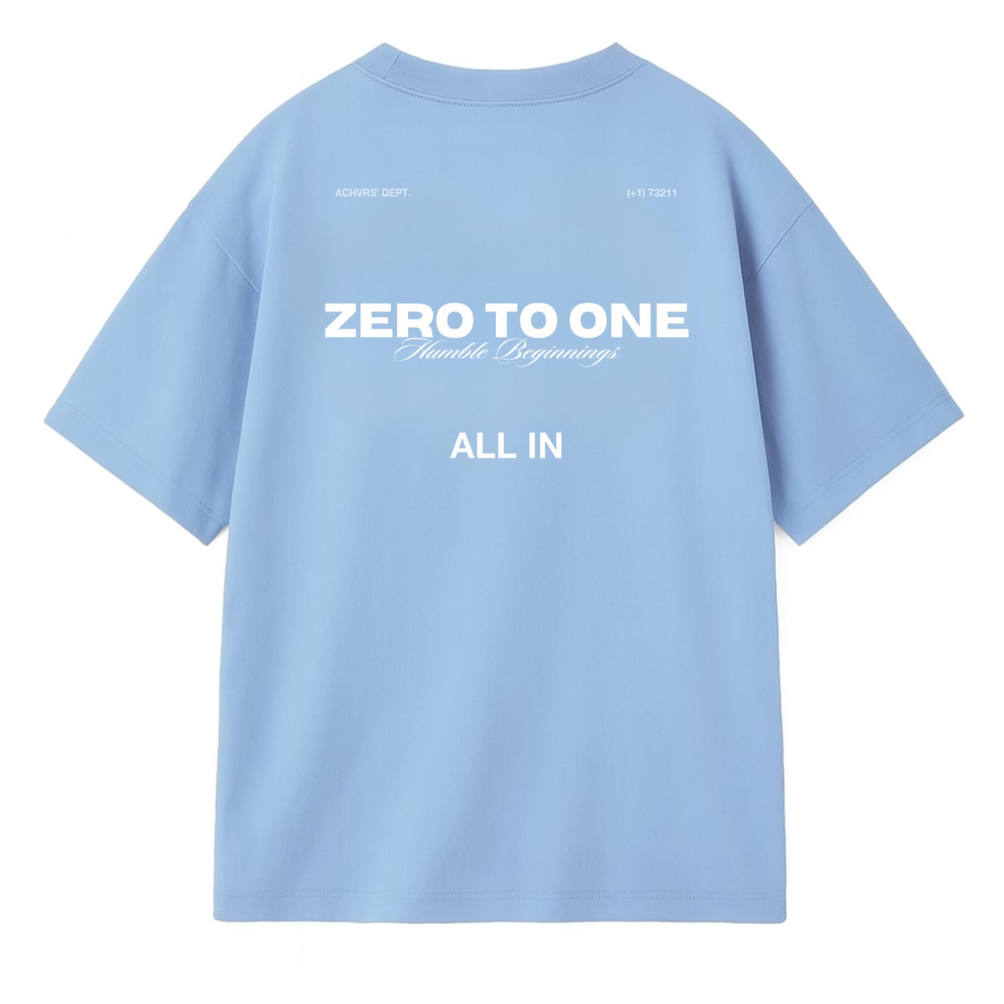 ALL IN — Baby Blue Boxy T-Shirt