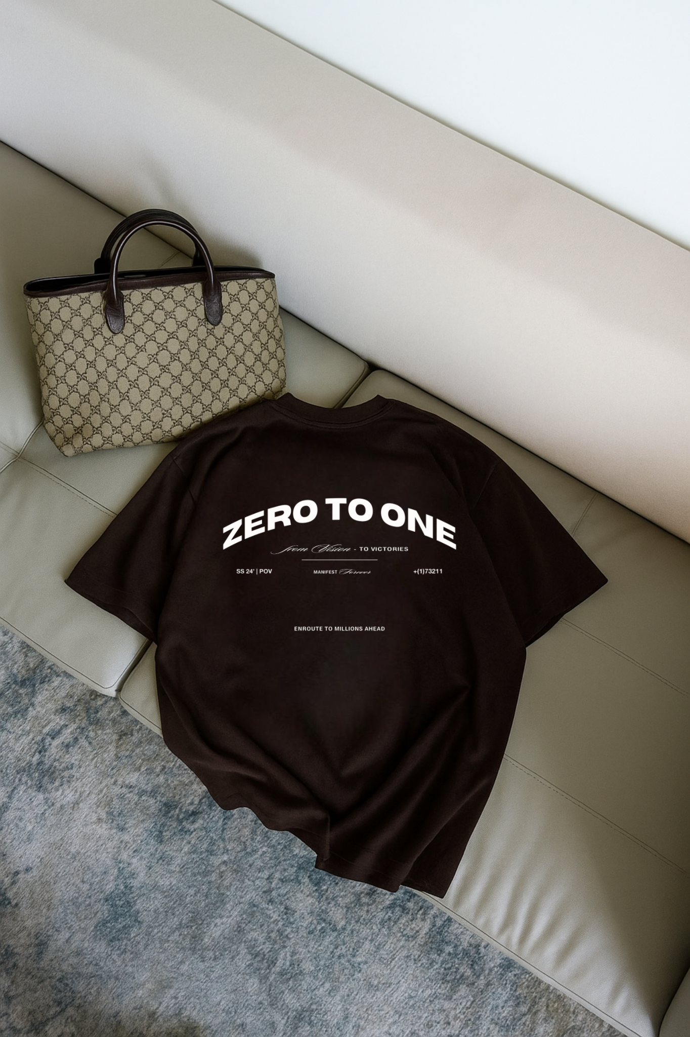 POV Coffee Brown Oversized T-Shirt