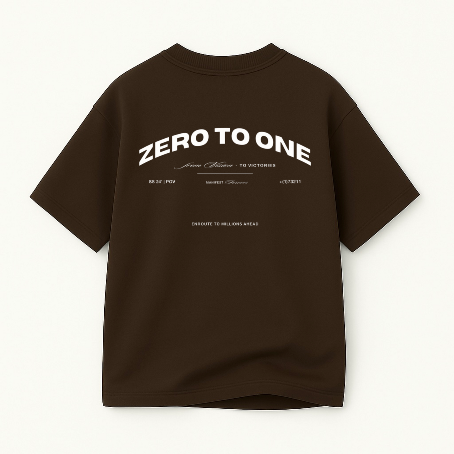 POV Coffee Brown Oversized T-Shirt