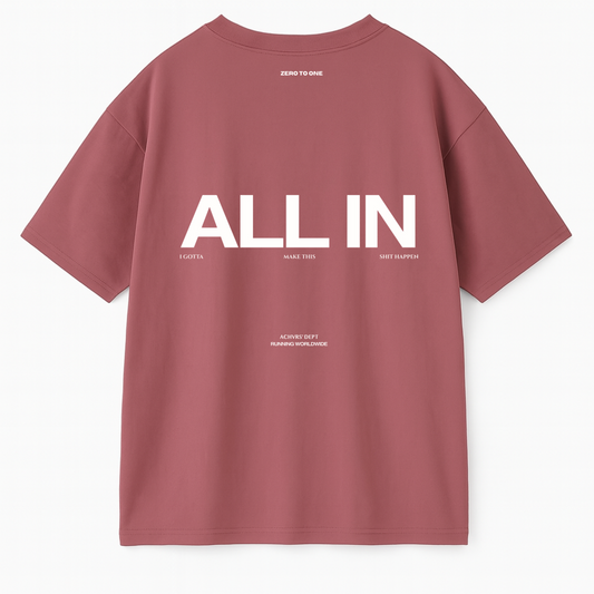 ALL IN — Dusty Rose Boxy T-Shirt